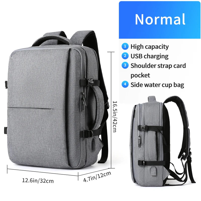 Travel Double Compartment USB Charging Backpack