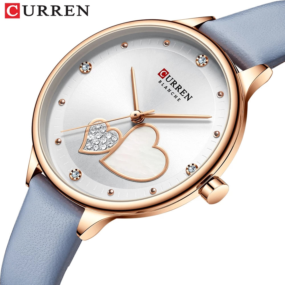 Thin Leather Watches  Fashion Rhinestone Elegant Female Clock Wristwatches