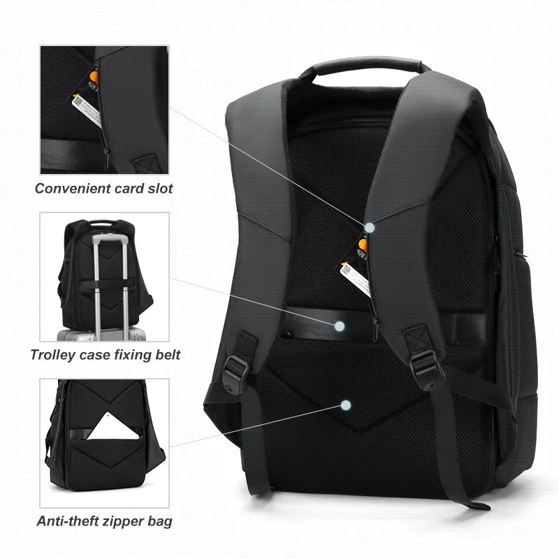 Waterproof Backpacks USB Charging School Bag Anti-Theft Men Backpack