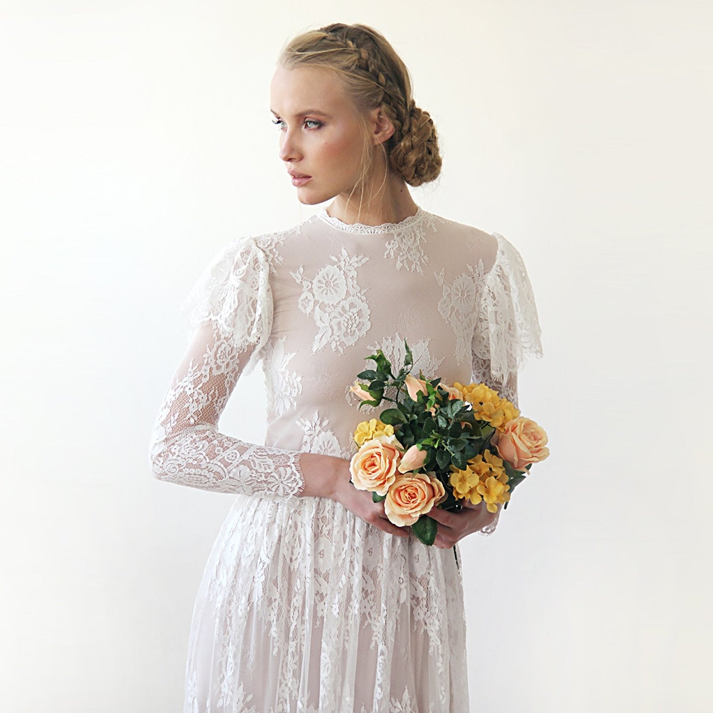 Woodland Vintage Lace Wedding Dress