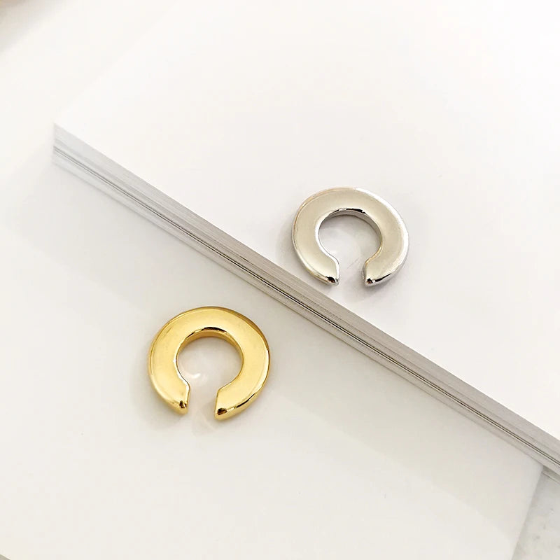 Peri'sBox Chunky Solid Ear Cuff Round Circle Geometric Earrings