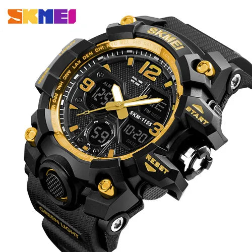 SKMEI Luxury Denim Style Sports Watches Men Digital Quartz Watch