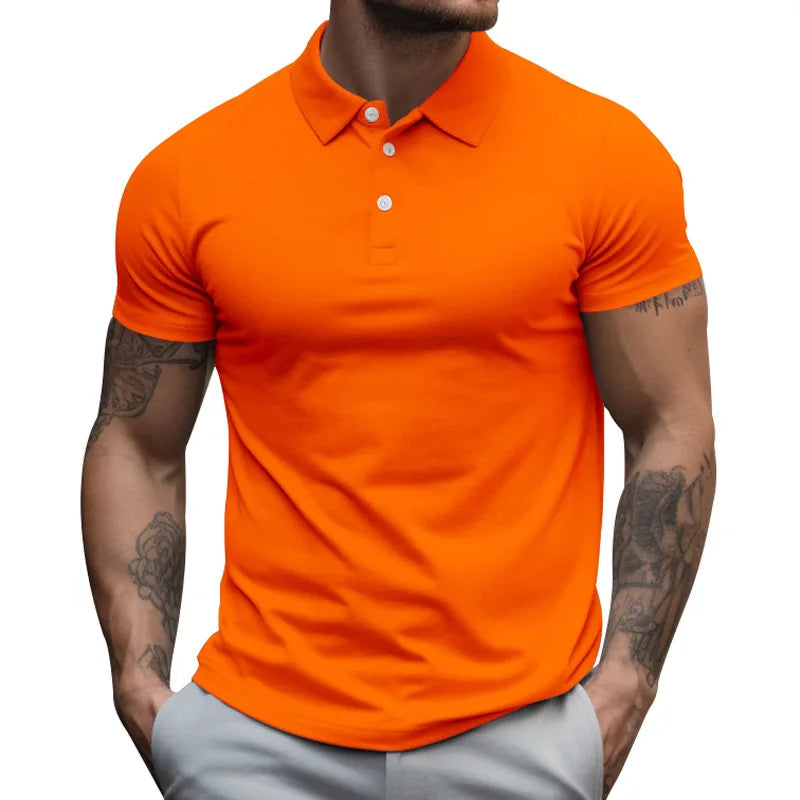 Polo Shirt Men's Short Sleeved New Trend T-Shirt Men's Summer Thin Style Trendy