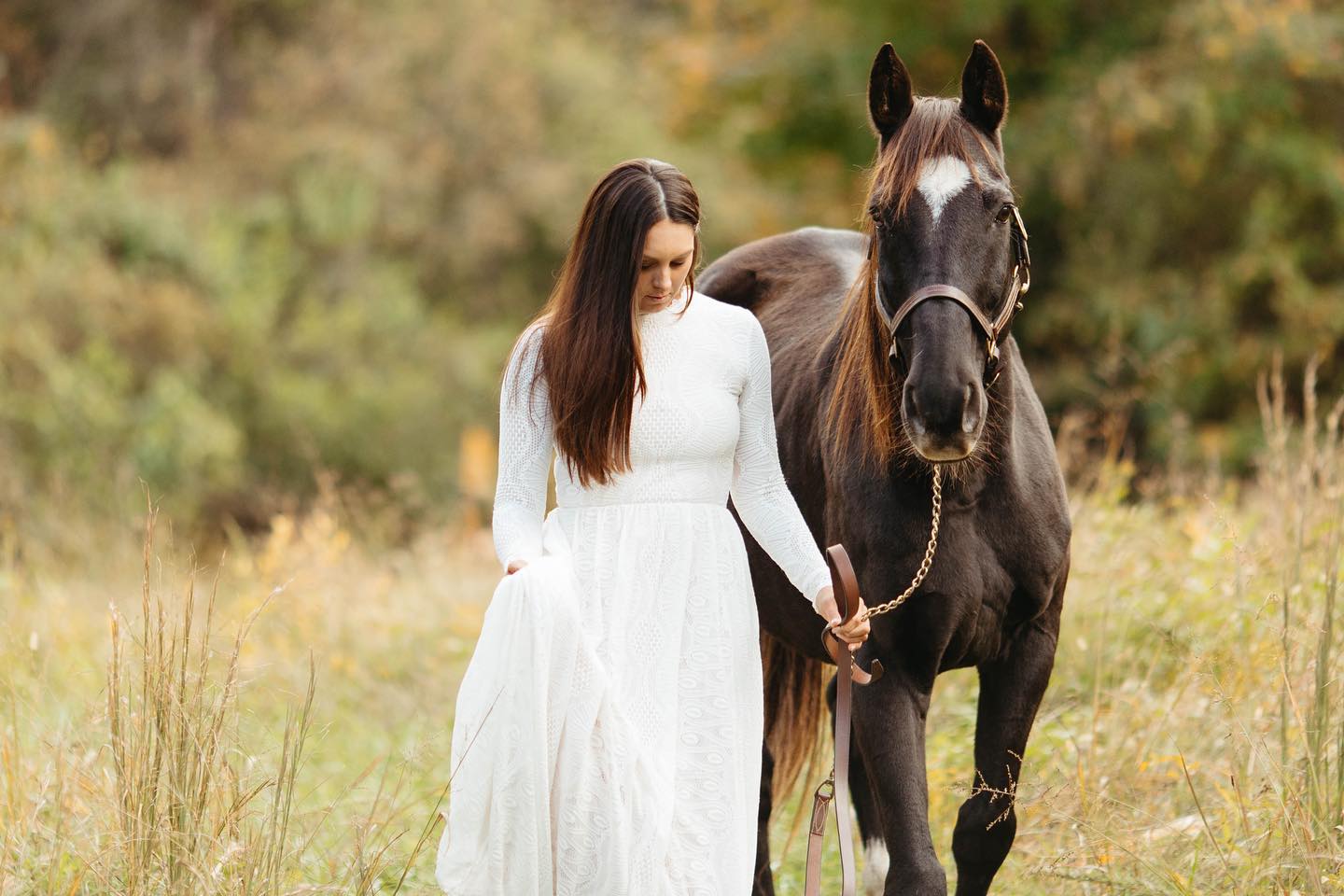 Train Wedding Modest Dress