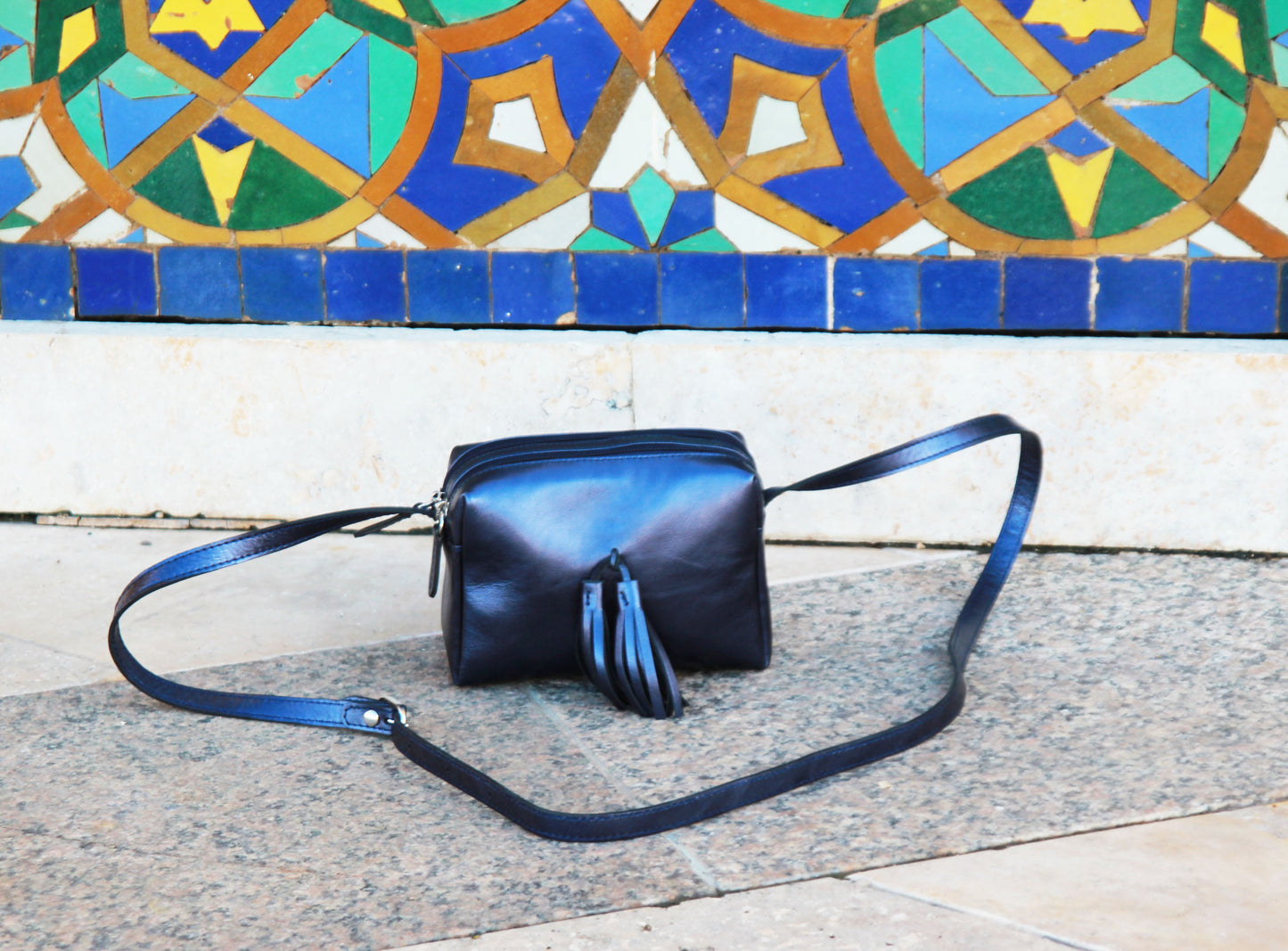 Small Leather Bag - Rikiki by MJ -Handmade -Made in Morocco