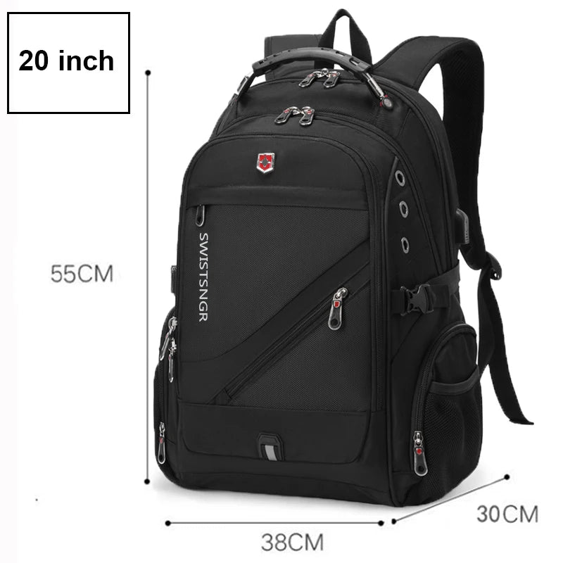 Waterproof 17/20 Inch Laptop Backpack Men Airplane Travel Backpack