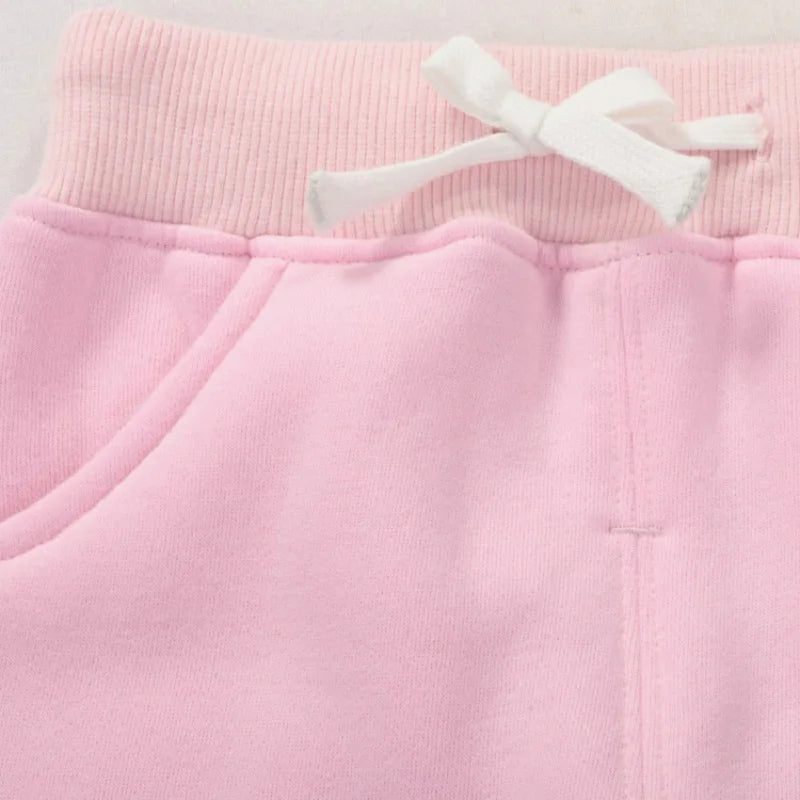 Winter Warm Velvet Sweatpants for 1-5 Yeas Babies Boys Girls Casual Sport Pants