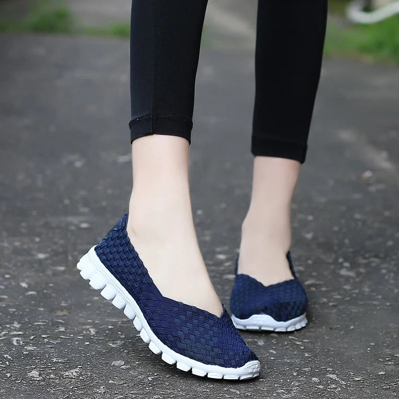 Women Shoes Summer Casual Flats Breathable Female Sneakers