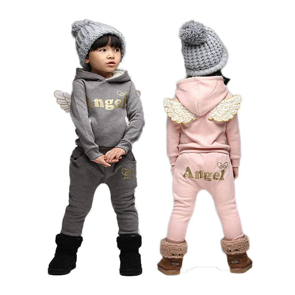 V-Tree Children Clothing Set Fleece Sports Suit for Boy Winter Toddler Suits