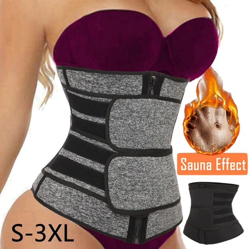 Neoprene Sauna Waist Trainer Corset Sweat Belt for Women Workout Fitness