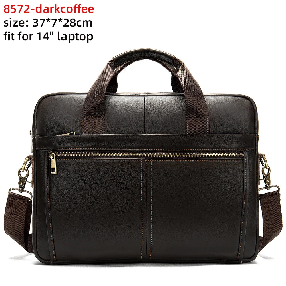 WESTAL Men's Briefcases Bag Men Leather Laptop Bag