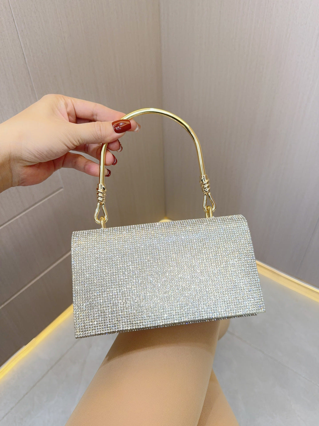 Rhinestone Evening Bag Wedding Birthday Banquet Party Purse Clutch Bag