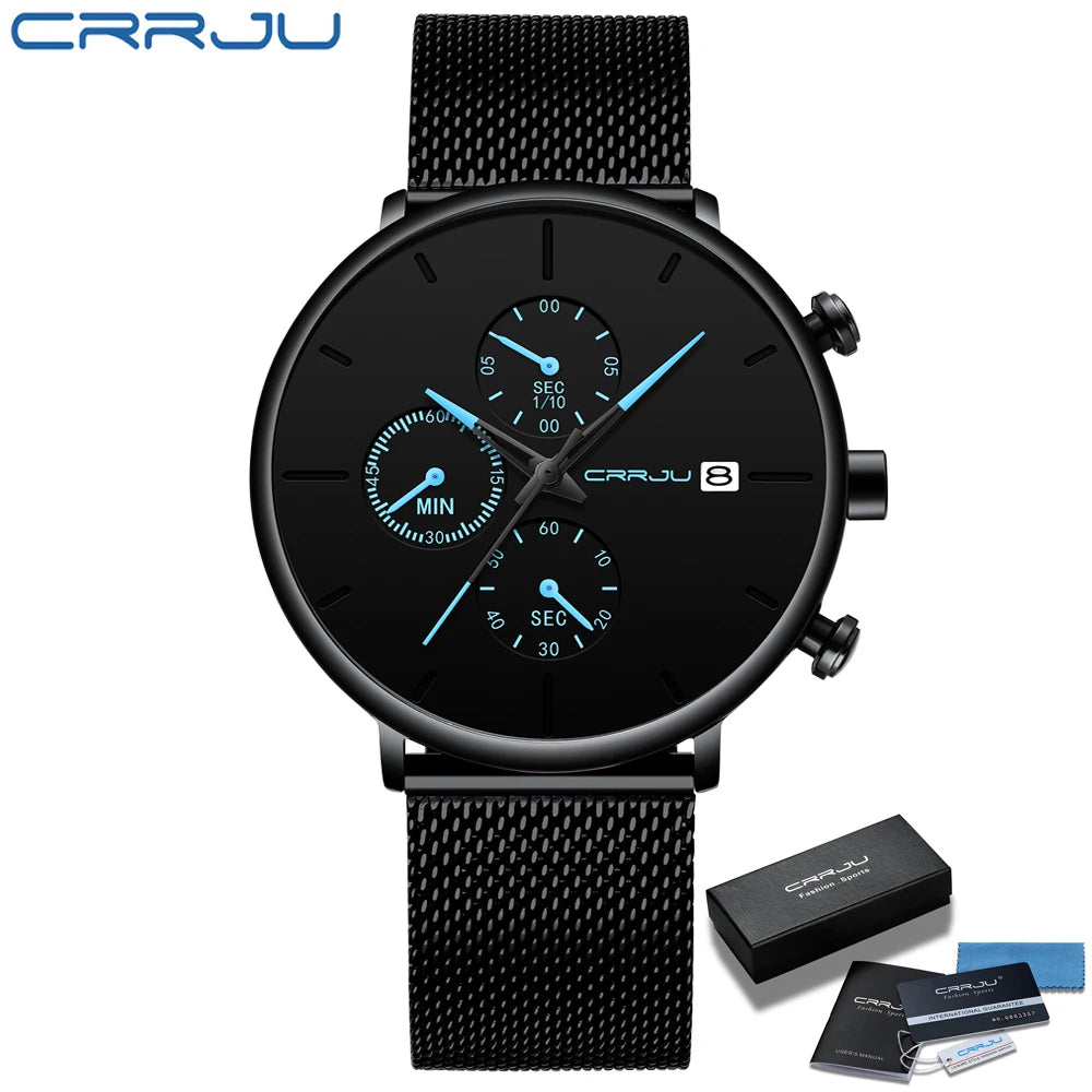 Mens Watches Luxury Sport Wrist Watch Unique Design Stainless Steel watch