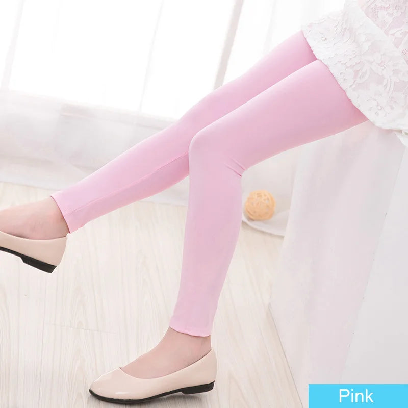 SheeCute Spring Autumn Girls Full Length Skinny Canndy Color Leggings