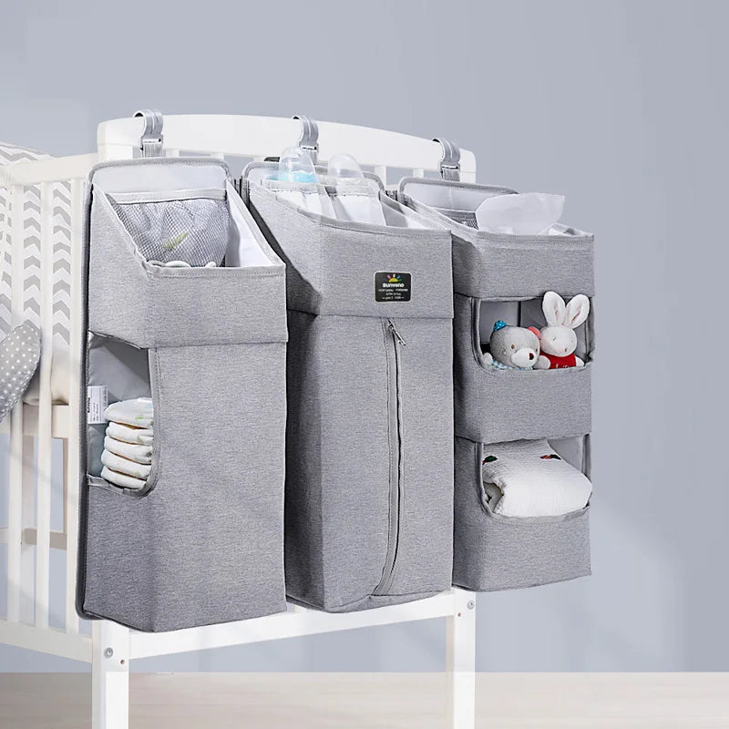 Sunveno Crib Organizer for Baby Crib Hanging Storage Bag Baby Clothing