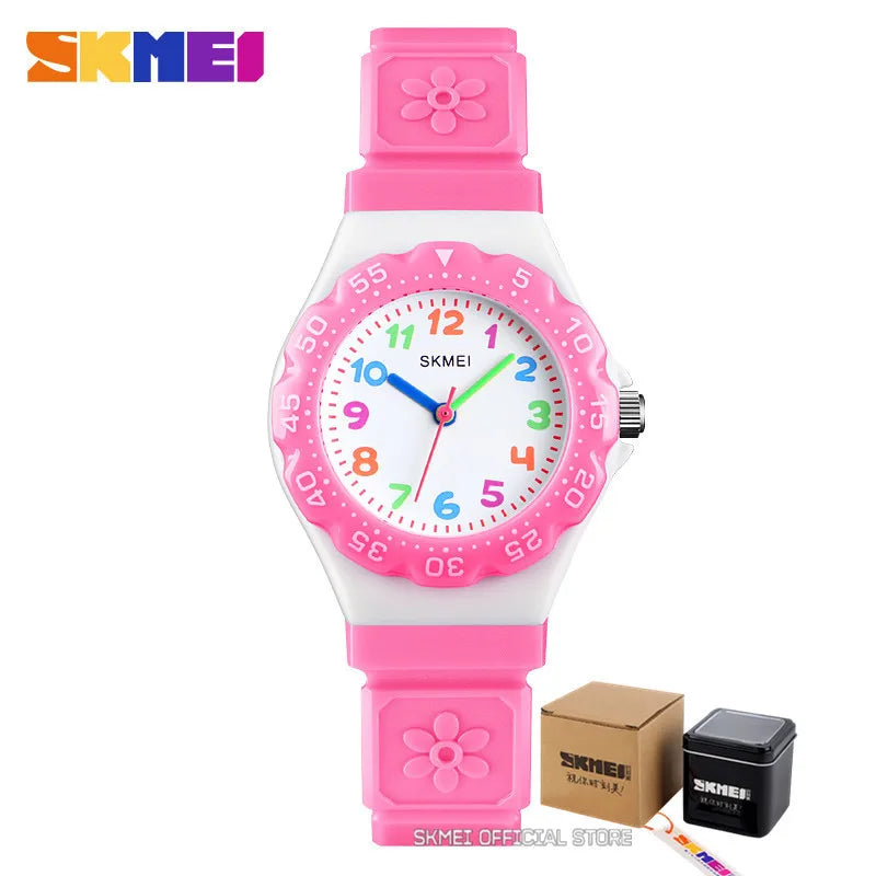 SKMEI NEW Kids  Outdoor Sports Waterproof PU Wristband Quartz Children Watches