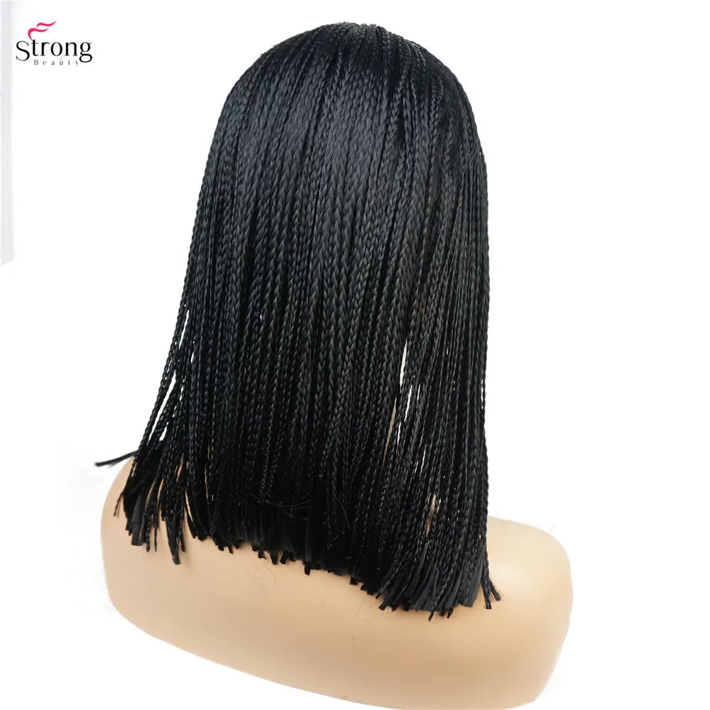 Women's Synthetic Wig Braided Box Braids Wigs for African American Women