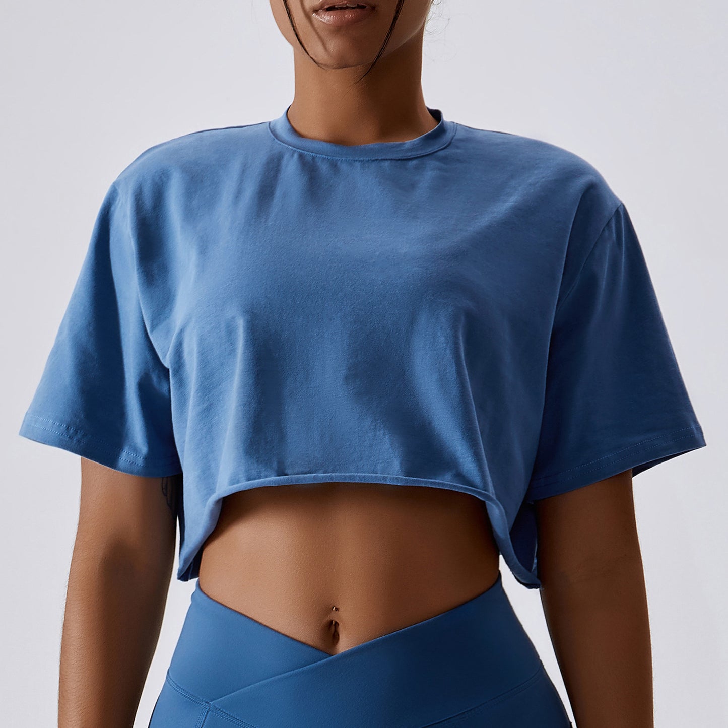 Oversize Leisure Pull Over Running Crop Tops Women