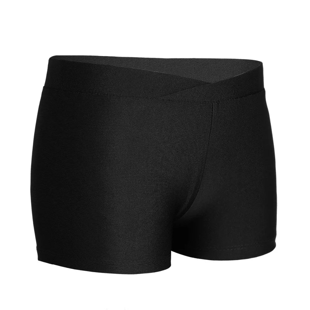 V-Front Waistband Shorts Bottoms for Ballerina Gymnastic Shorts