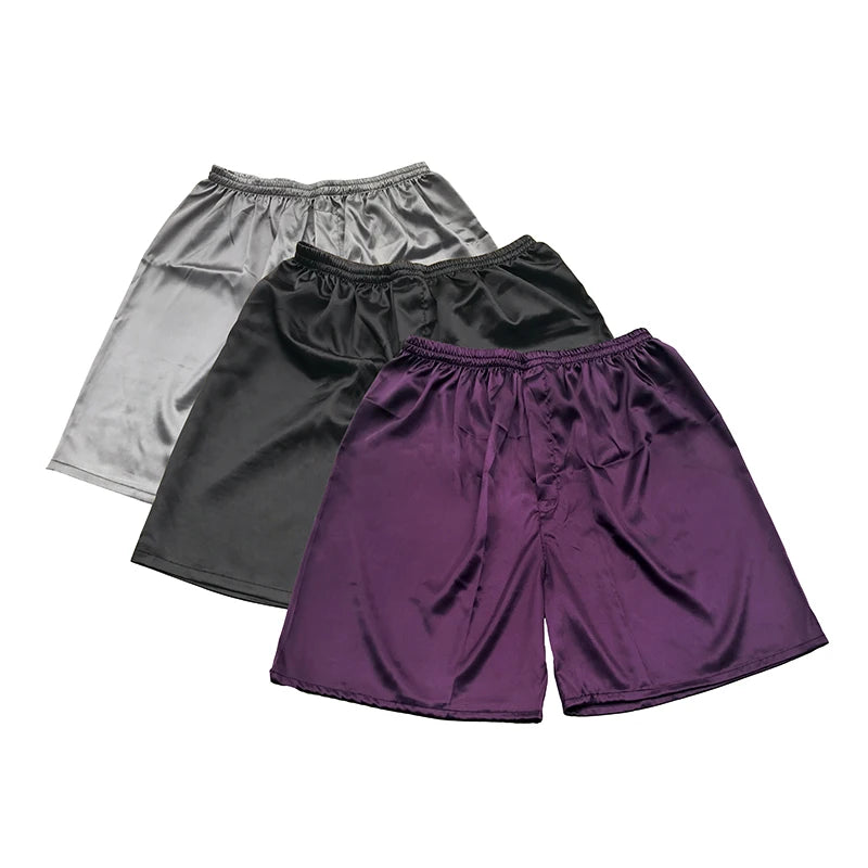 Tony&Candice 3pcs/Lot Men's Satin Silk Boxers men Bottoms