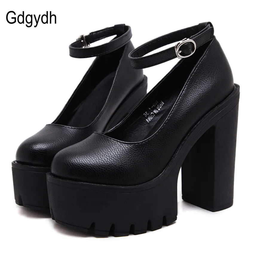 Spring Autumn Casual High-Heeled Shoes Sexy Thick Heas