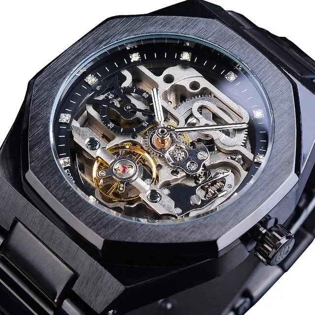 Waterproof Skeleton Mechanical Watch