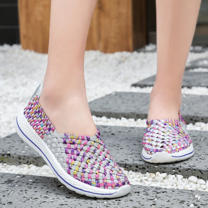 Women Shoes Flats Summer Breathable Sneakers Casual Loafers