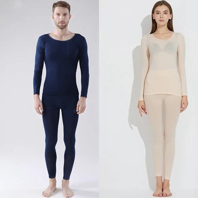 Queenral Long Johns Thermal Underwear Thermo Suit Ultra-Thin Winter Clothes