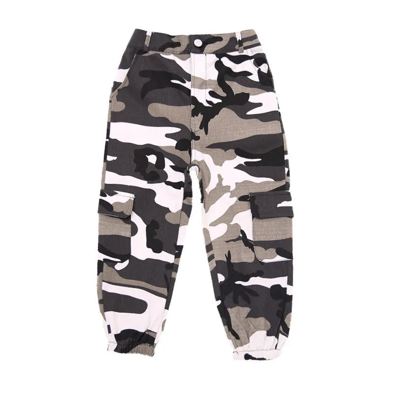 Wine Kid Hip Hop Clothing Camouflage Jogger Pants