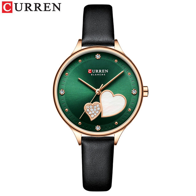 Thin Leather Watches  Fashion Rhinestone Elegant Female Clock Wristwatches